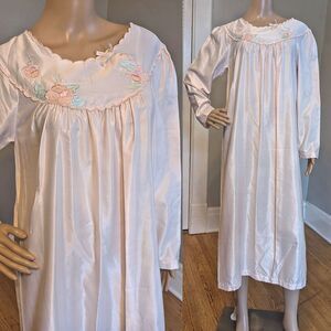 NWT 90s Barbizon Nightgown Pink Floral Pajamas Lingerie Coquette Size SP